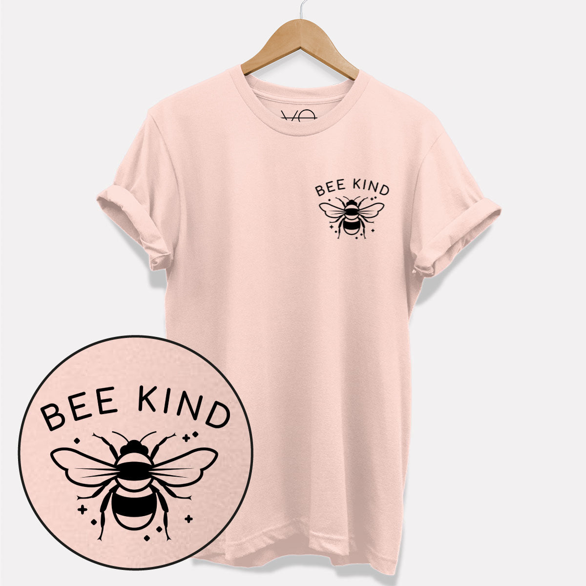 T-shirt Femme "Bee Strong" Drôle - Col En V, Coton - Motif Abeille Qui Fait Des Pompes