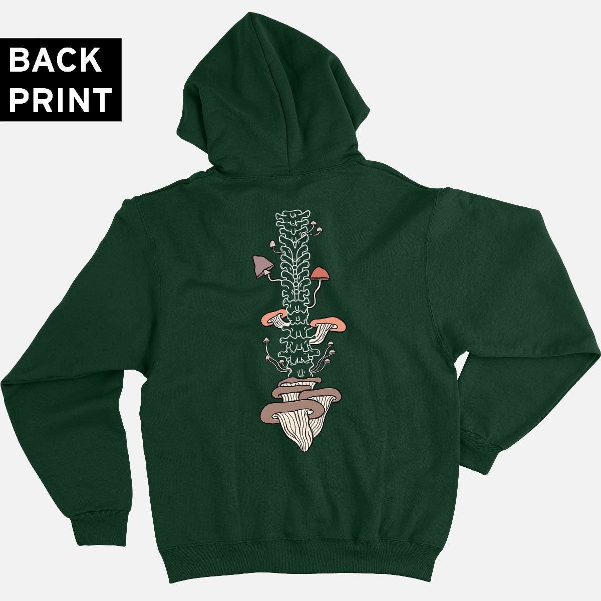 Botanatomy Spine Back Print Hoodie (Unisex)