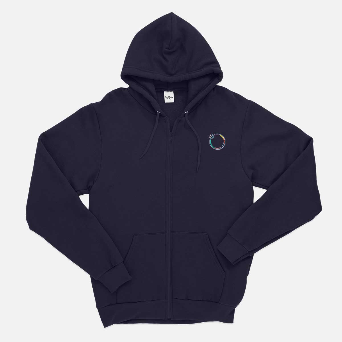 Bubble Embroidered Zip Up Hoodie (Unisex)