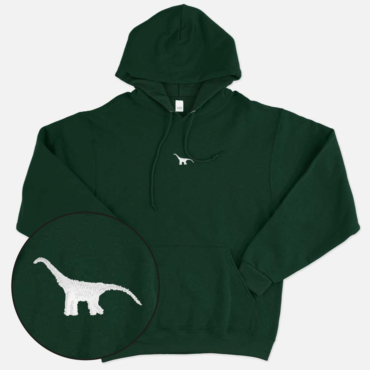 Tiny Embroidered Dino Hoodie