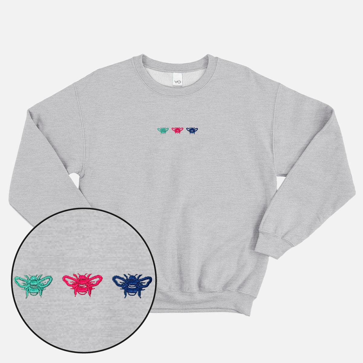 Colourful Bees Embroidered Sweatshirt