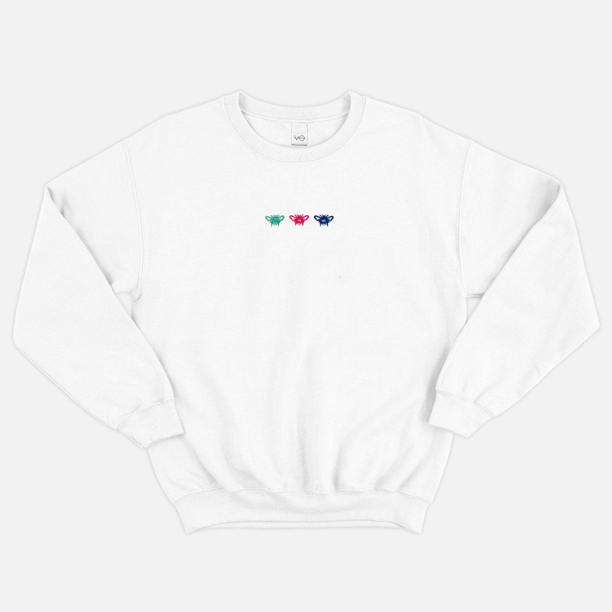 Colourful Bees Embroidered Sweatshirt (Unisex)