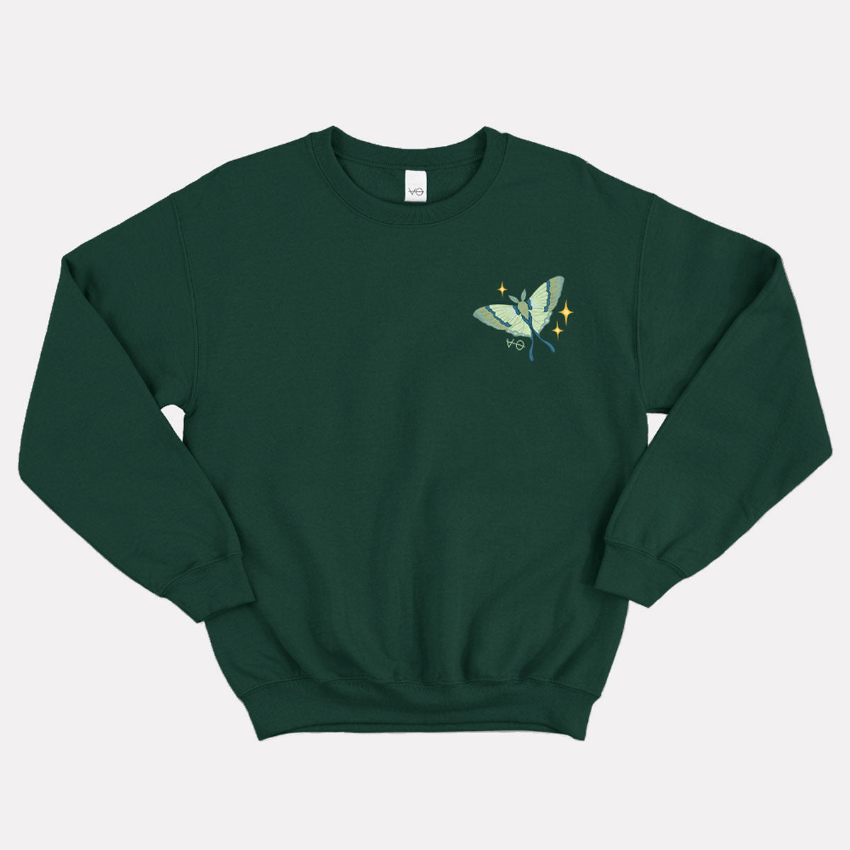 Dark Forest Luna Moth Sweatshirt (Unisex)