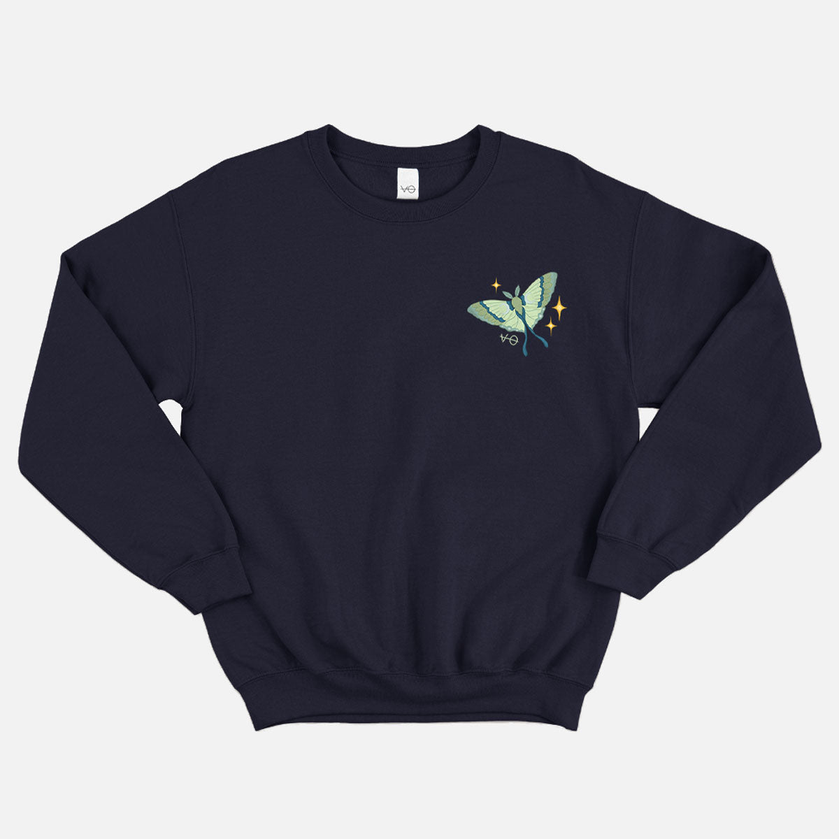 Dark Forest Luna Moth Sweatshirt (Unisex)