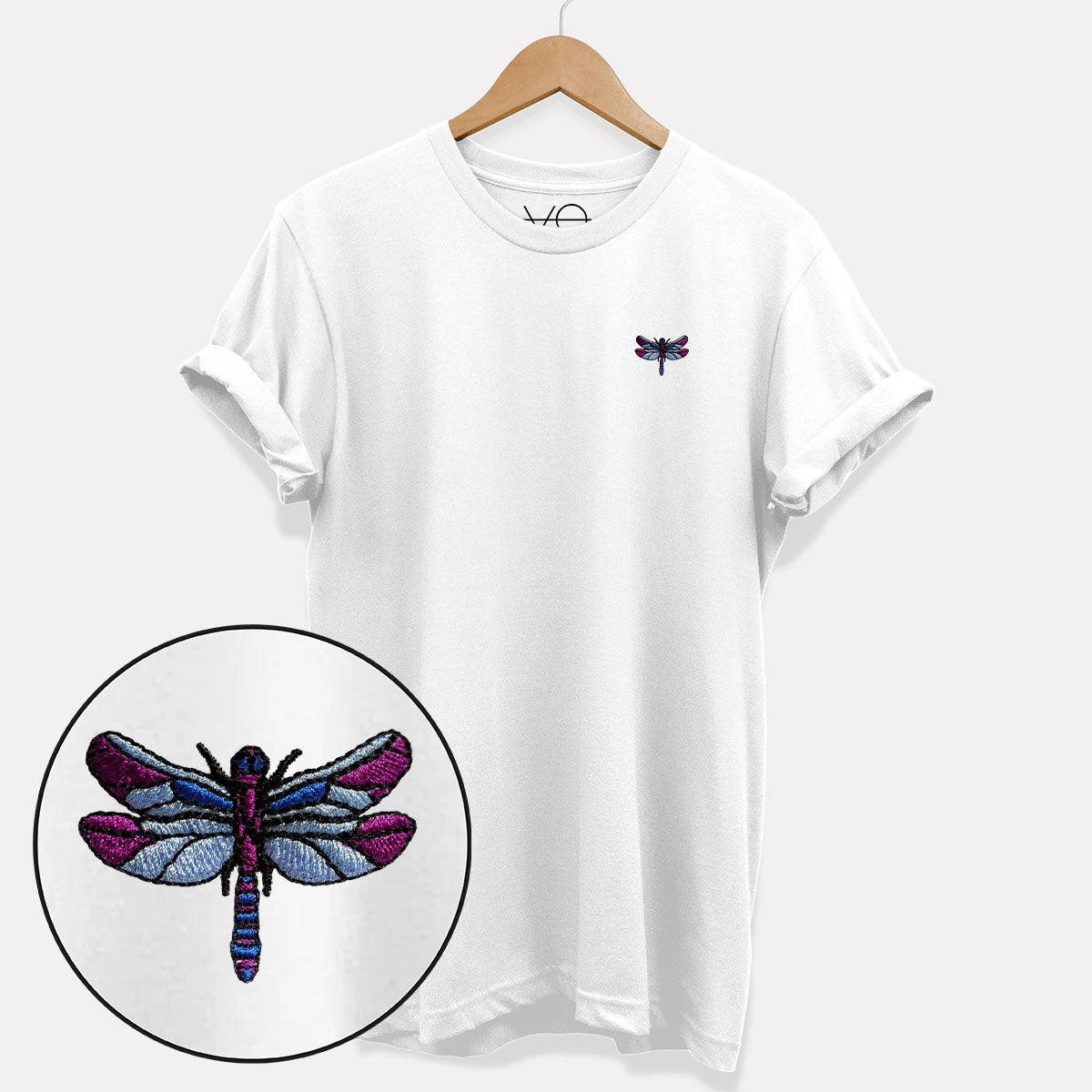 Dragonfly Embroidered T Shirt