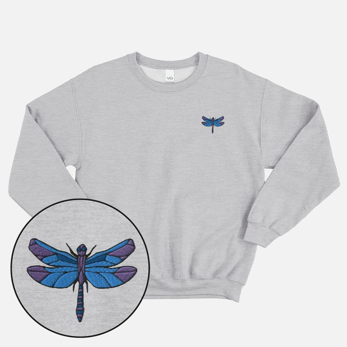 Dragonfly Embroidered Sweatshirt (Unisex)