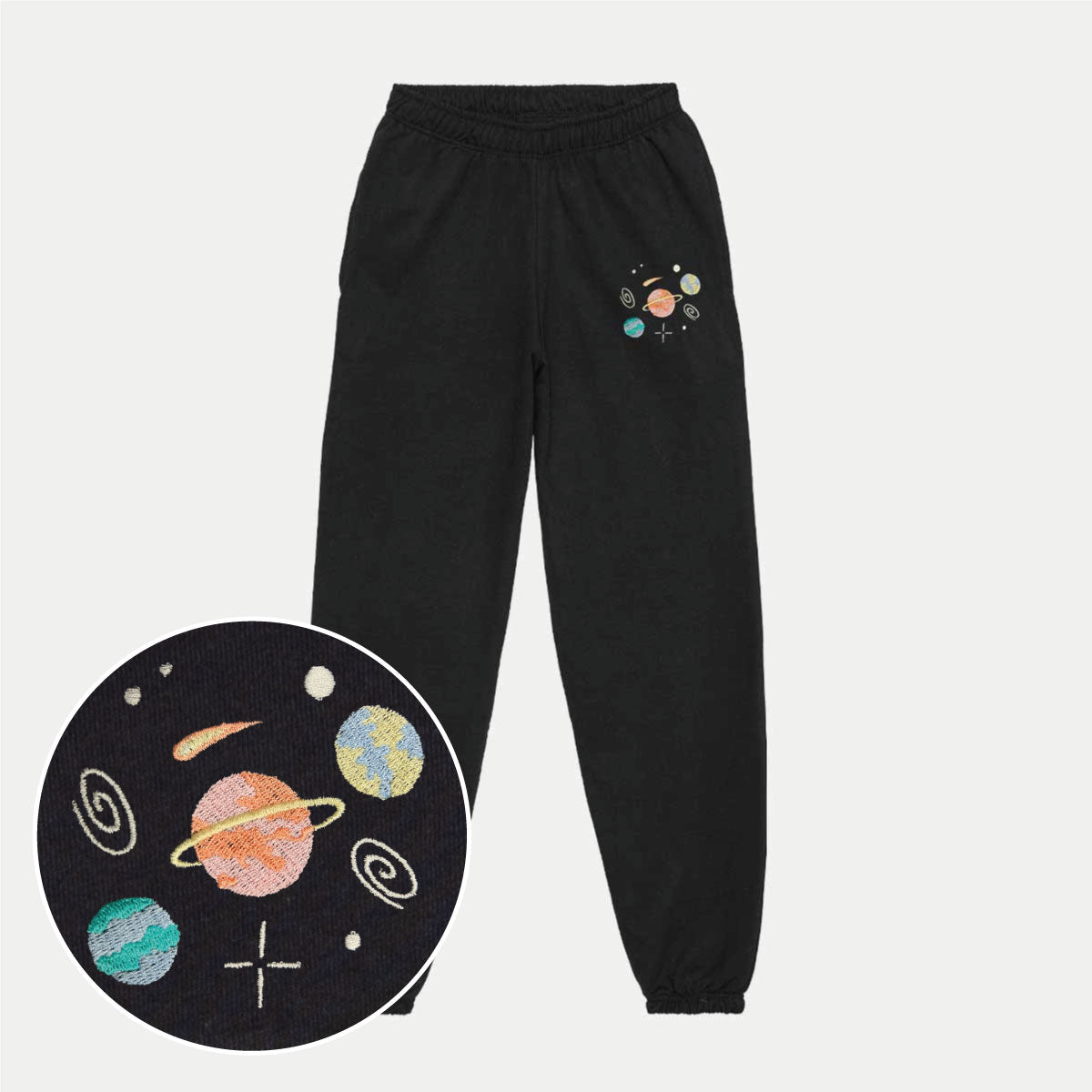 Planets Embroidered Joggers