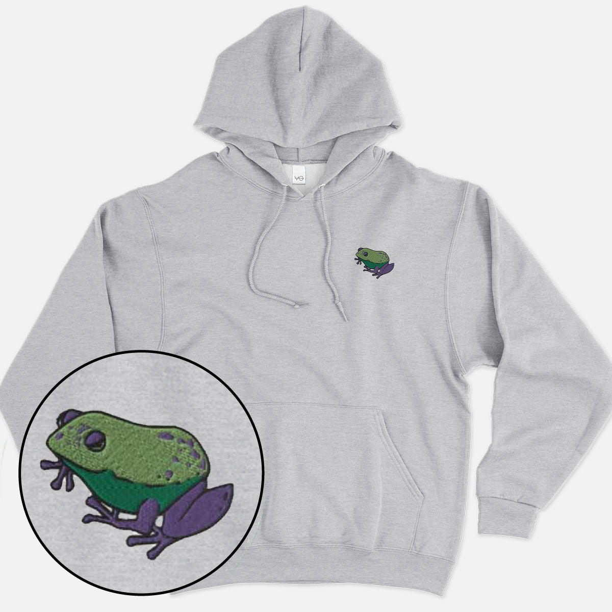 Frog Embroidered Hoodie