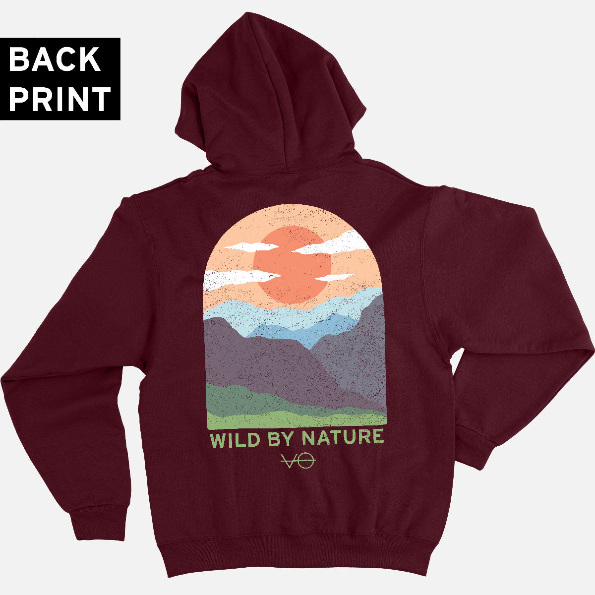 Hills Scene Back Print Hoodie (Unisex)