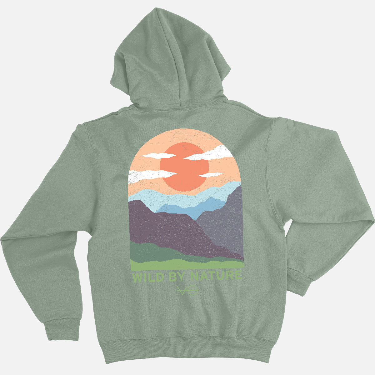 Hills Scene Back Print Hoodie (Unisex)