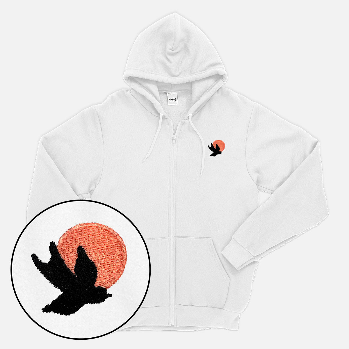 Icarus Embroidered Zip Up Hoodie (Unisex)