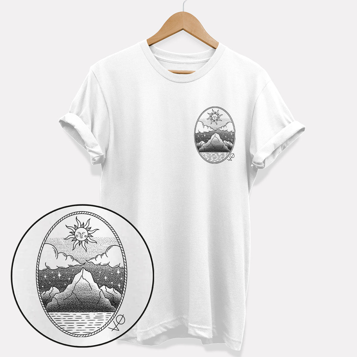 Monochrome Mountains T Shirt