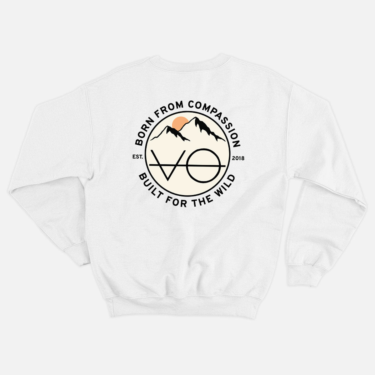 Mountain Range Back Print Sweatshirt (Unisex)