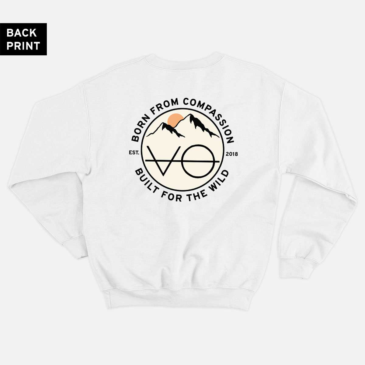 Mountain Range Back Print Sweatshirt (Unisex)