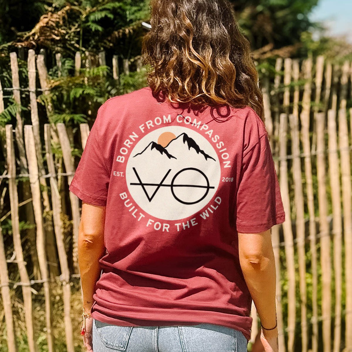 Mountain Range Back Print T-Shirt (Unisex)