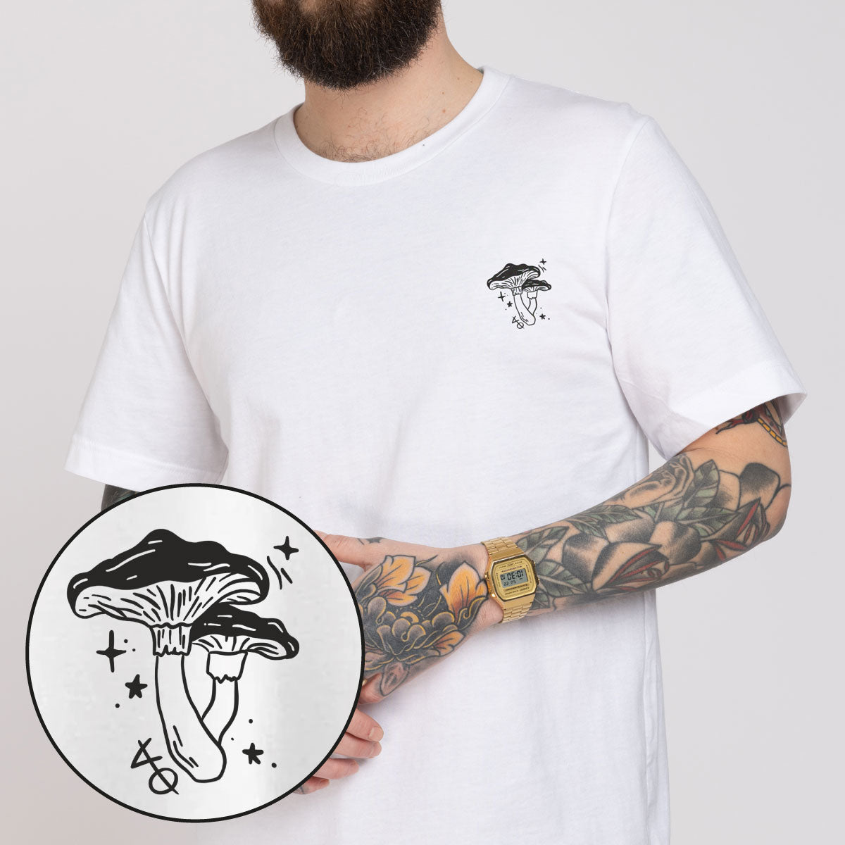 Mushrooms Doodle T-Shirt (Unisex)