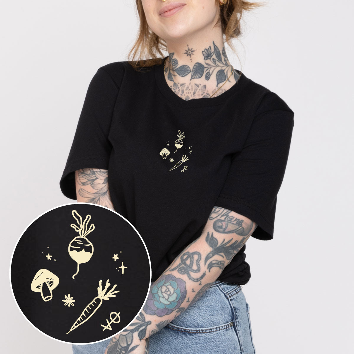 Mystical Veg Doodle T-Shirt (Unisex)