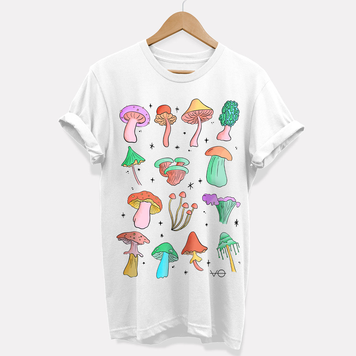 Neon Pastel Mushrooms T Shirt