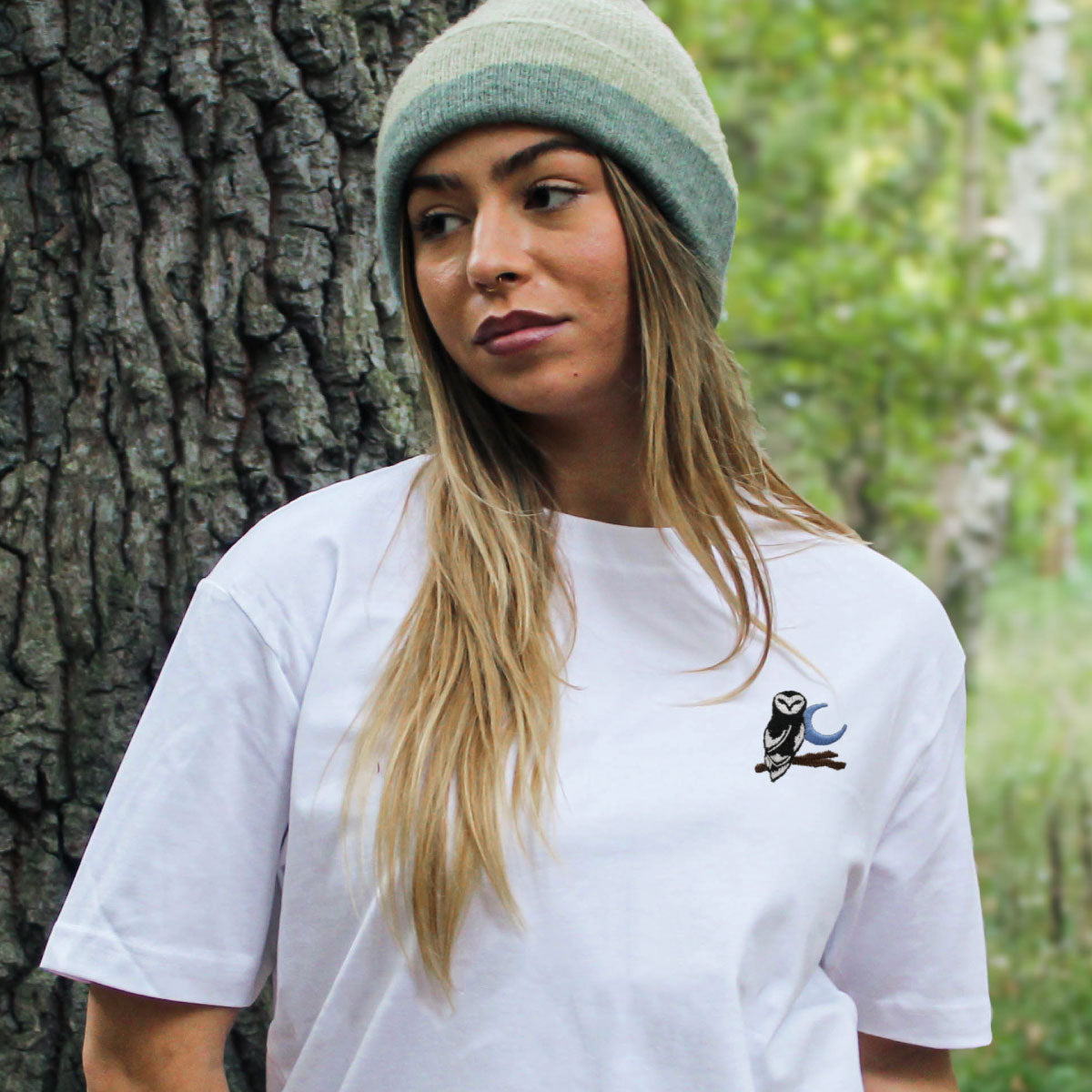 Night Owl Embroidered T-Shirt (Unisex)