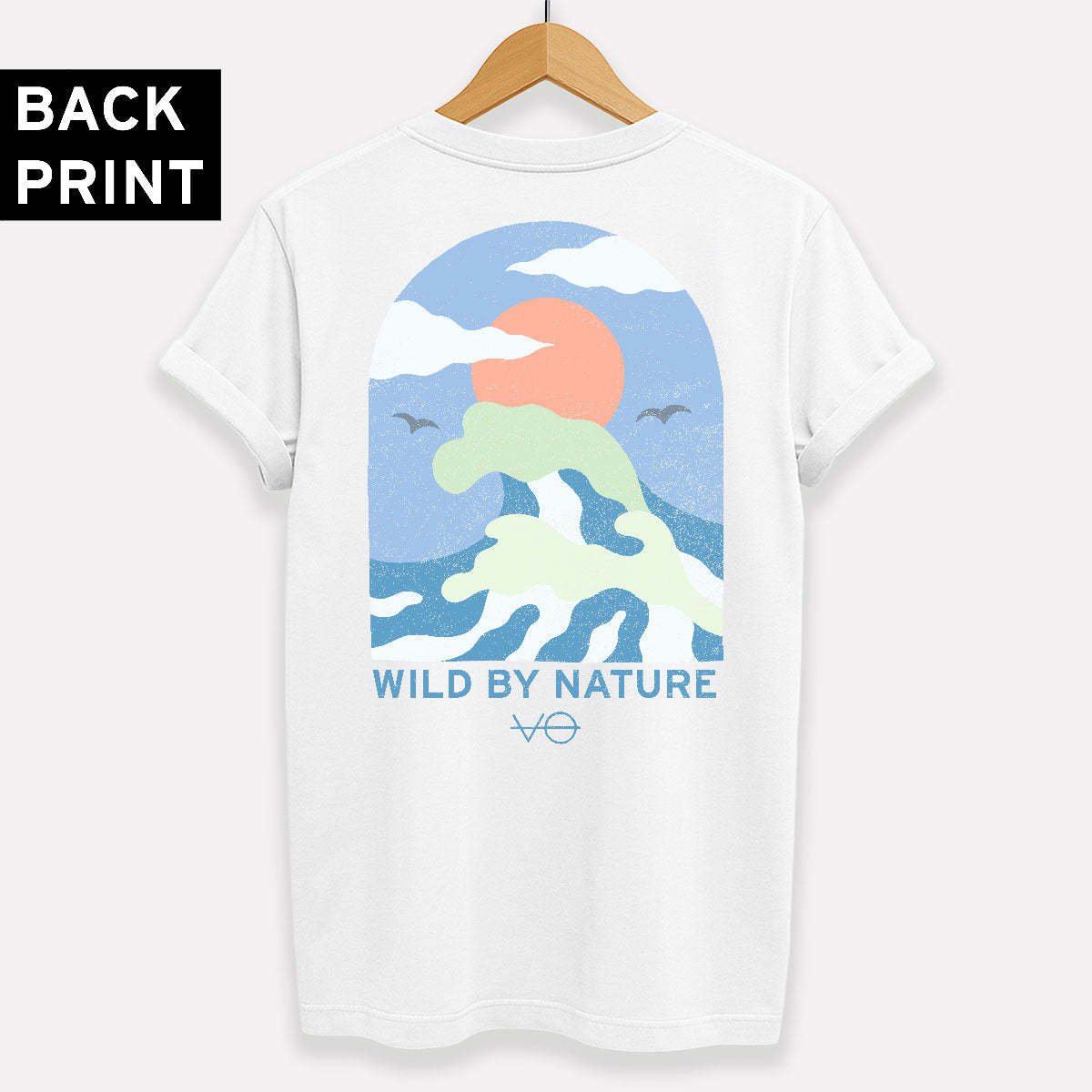 Ocean Scene Back Print T-Shirt (Unisex)