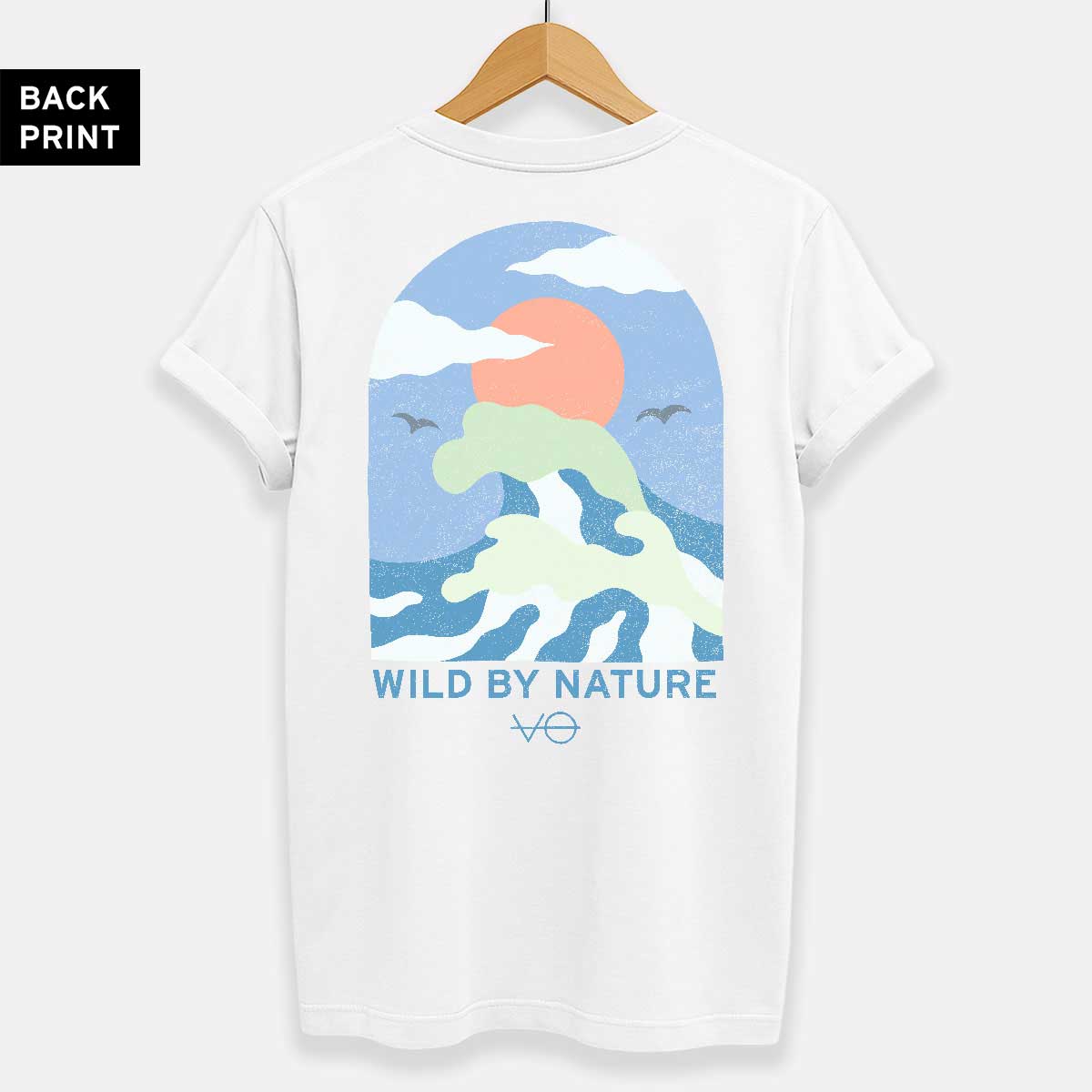 Ocean Scene Back Print T-Shirt (Unisex)