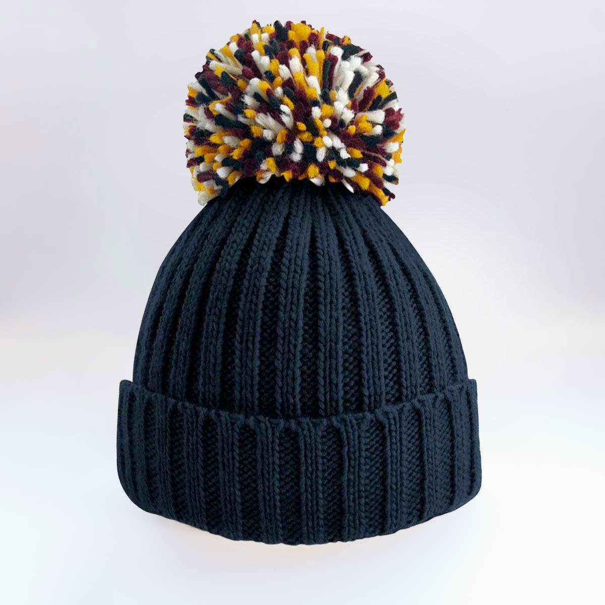 Pumpkin Spice No Wool Pom Pom Beanie