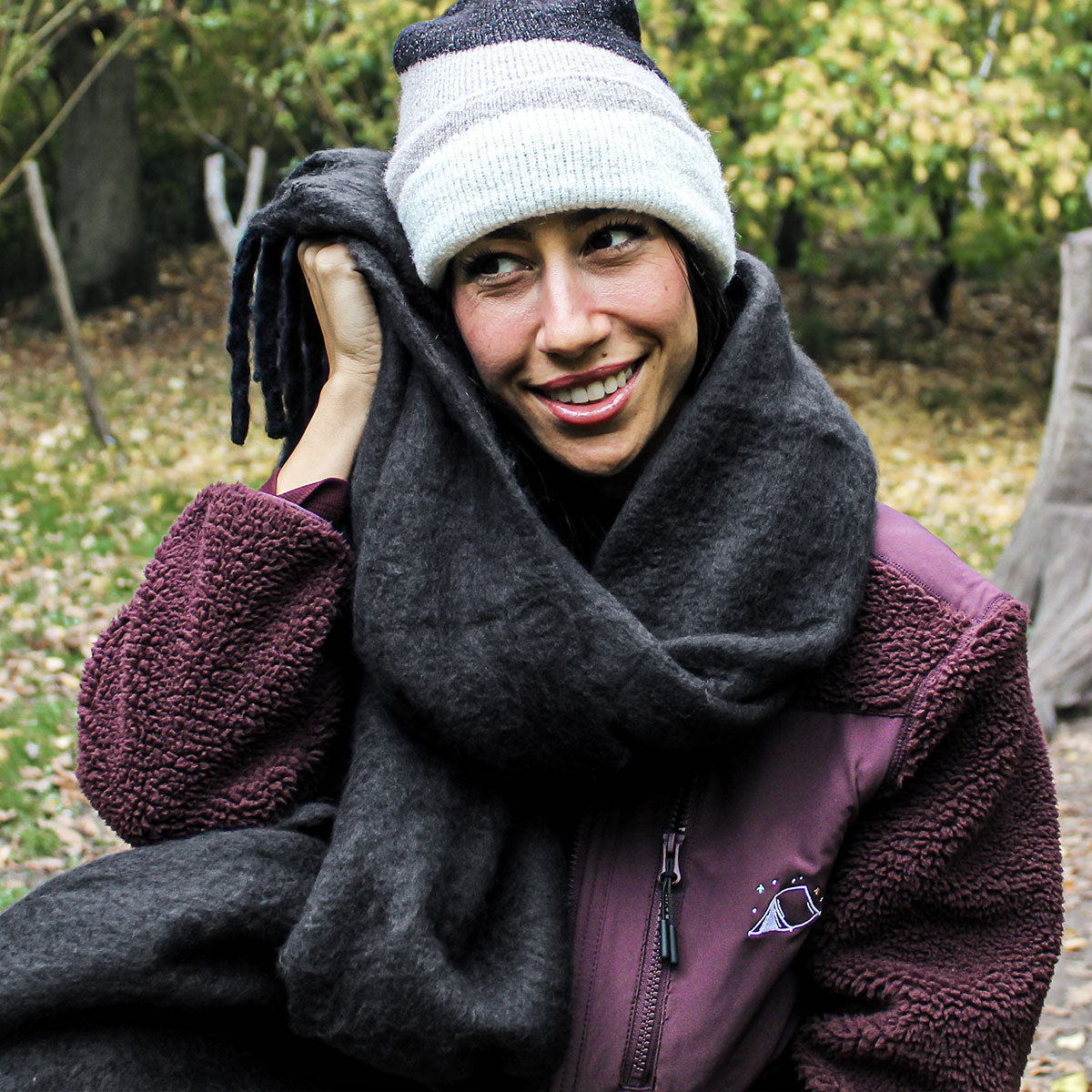 Recycled Oversized Fluffy Scarf