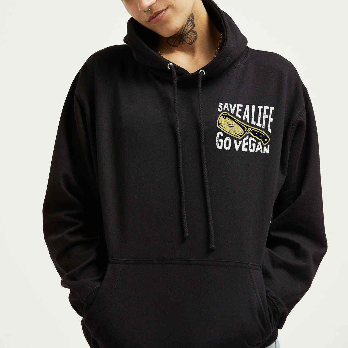 Save A Life, Go Vegan Hoodie (Unisex)