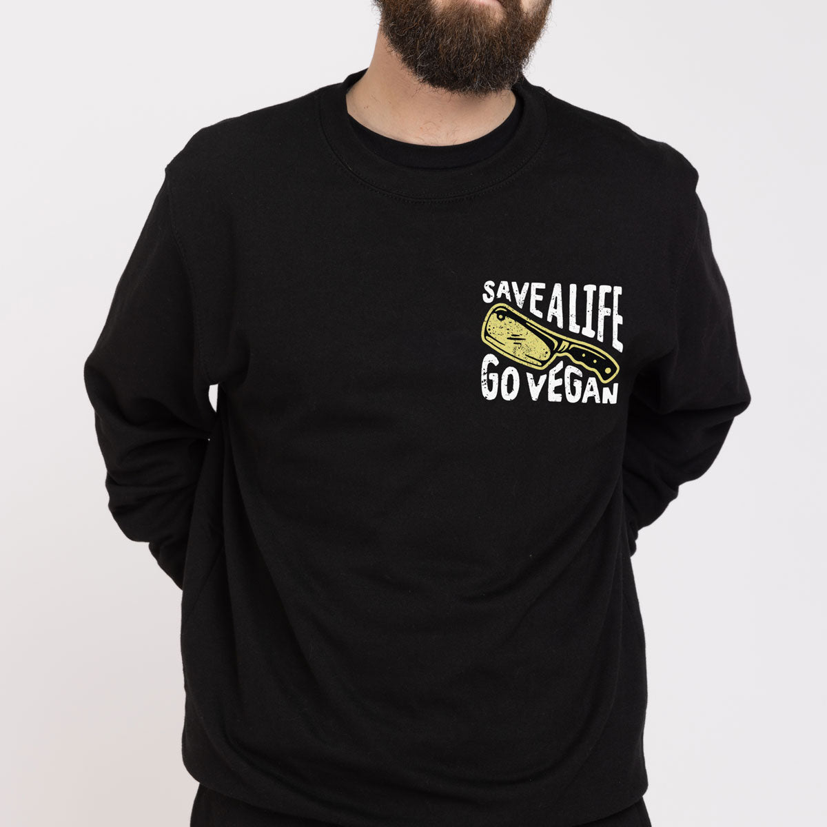Save A Life, Go Vegan Sweatshirt (Unisex)