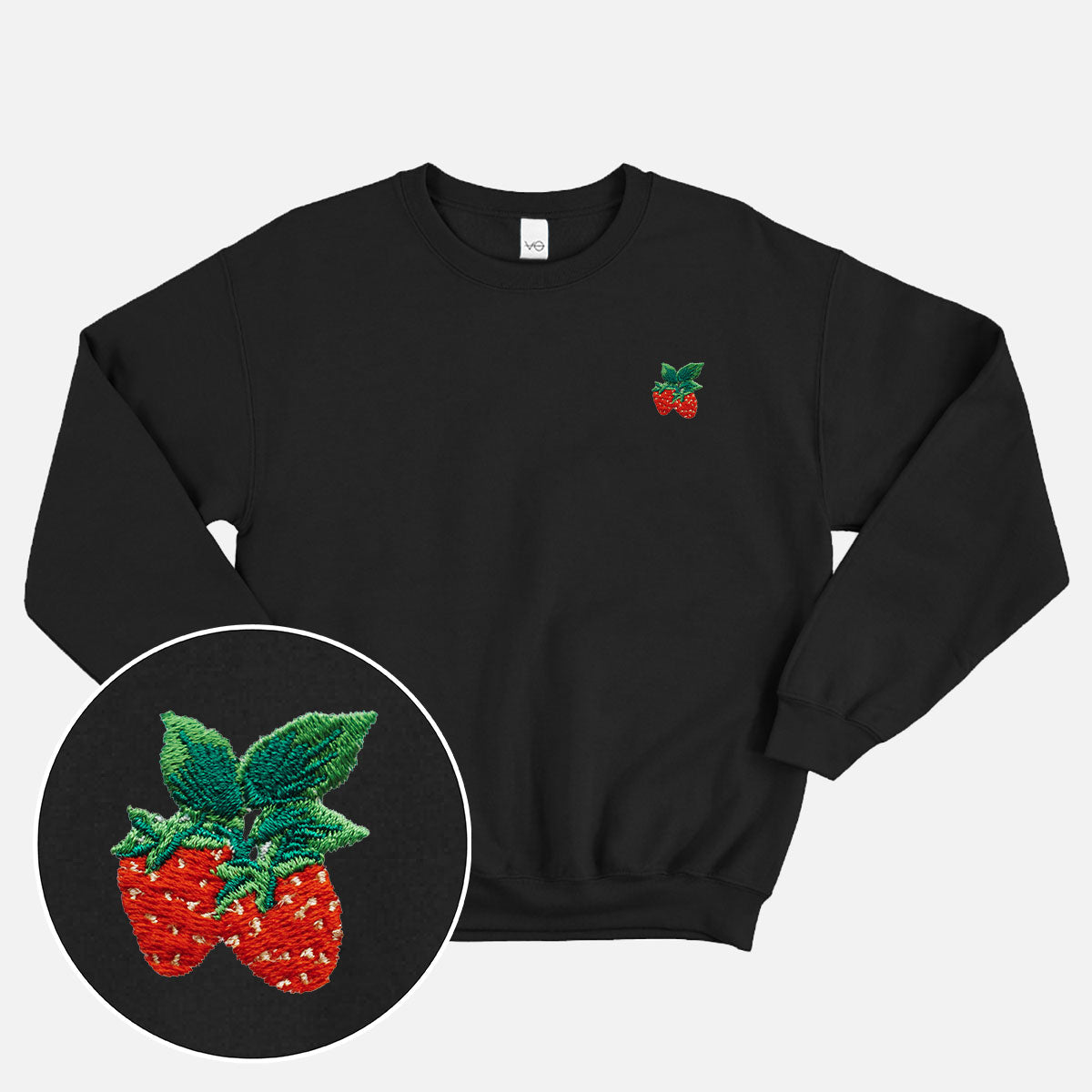 Strawberry Embroidered Sweatshirt (Unisex)