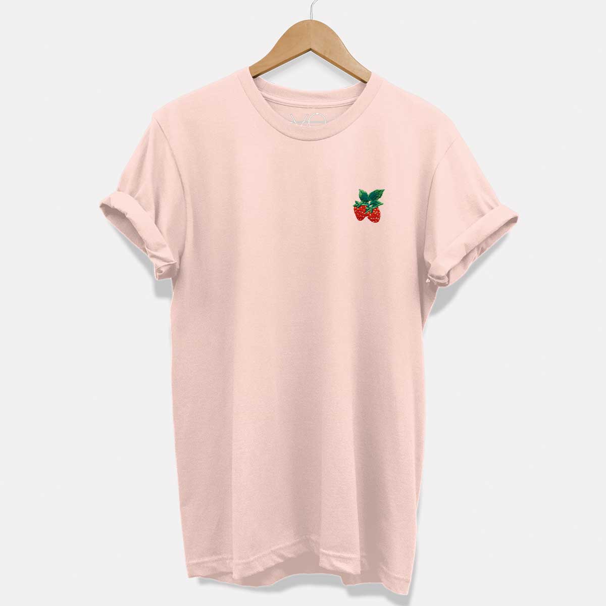 Strawberry Embroidered T-Shirt (Unisex)