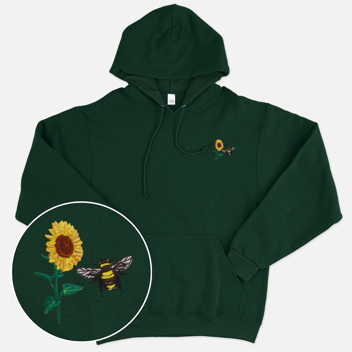Sunflower Embroidered Hoodie