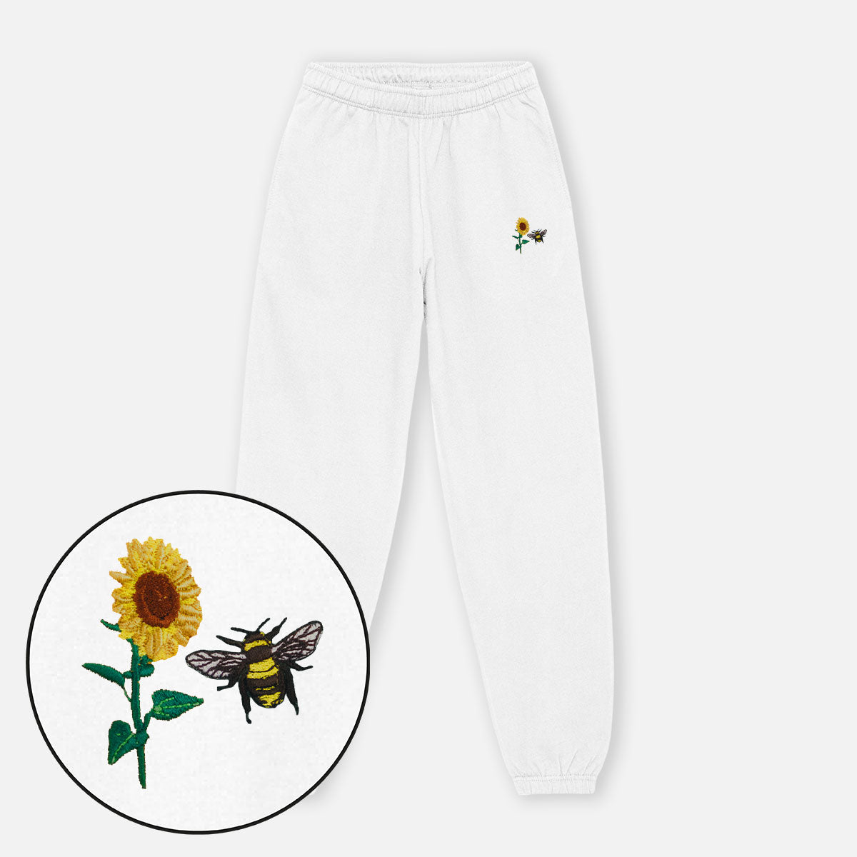 Sunflower Embroidered Joggers (Unisex)