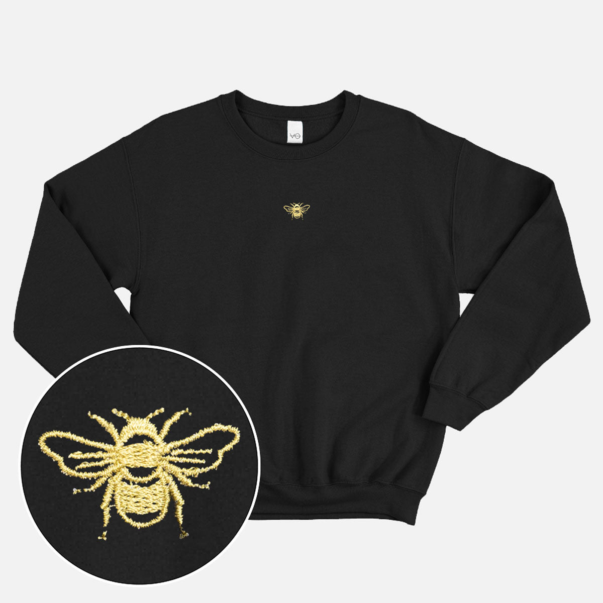 Tiny Embroidered Bumble Bee Sweatshirt
