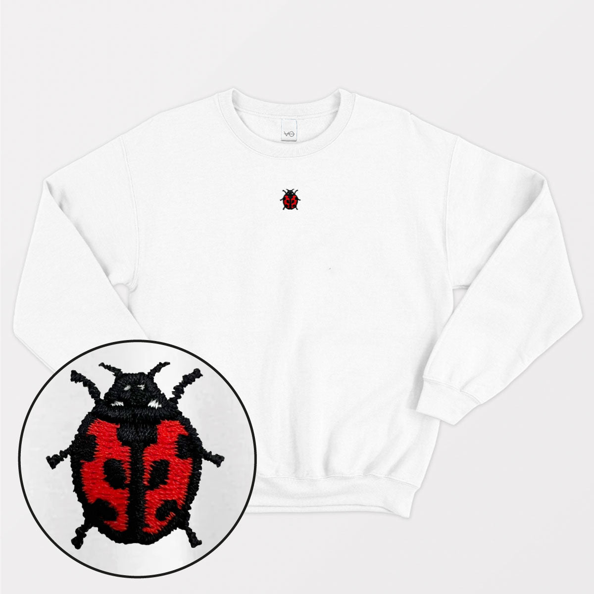 Tiny Ladybug Embroidered Sweatshirt