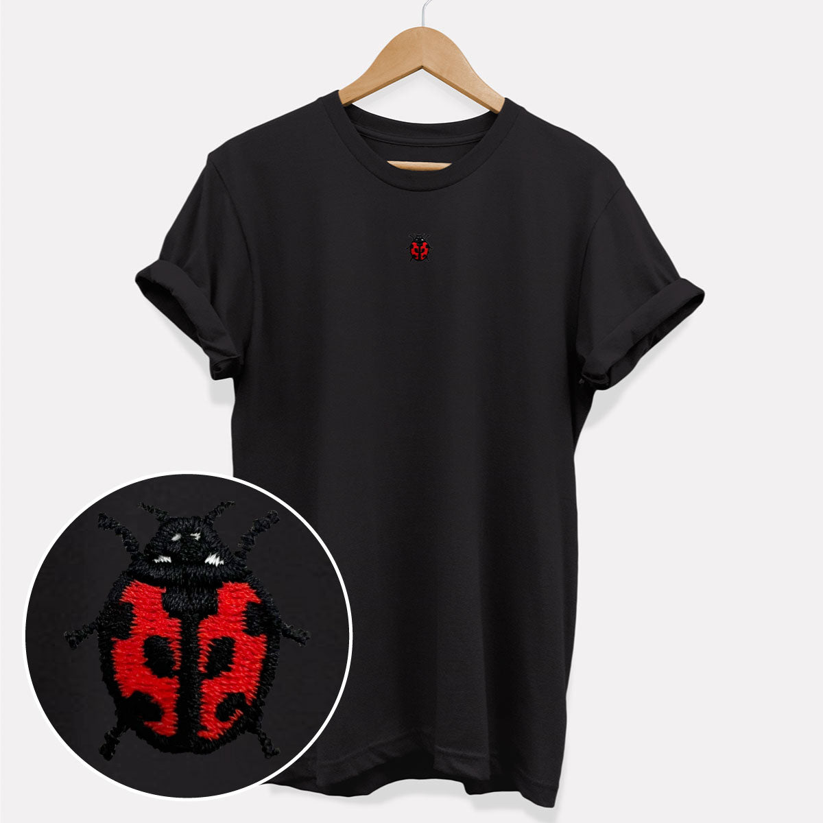Tiny Ladybug Embroidered T Shirt