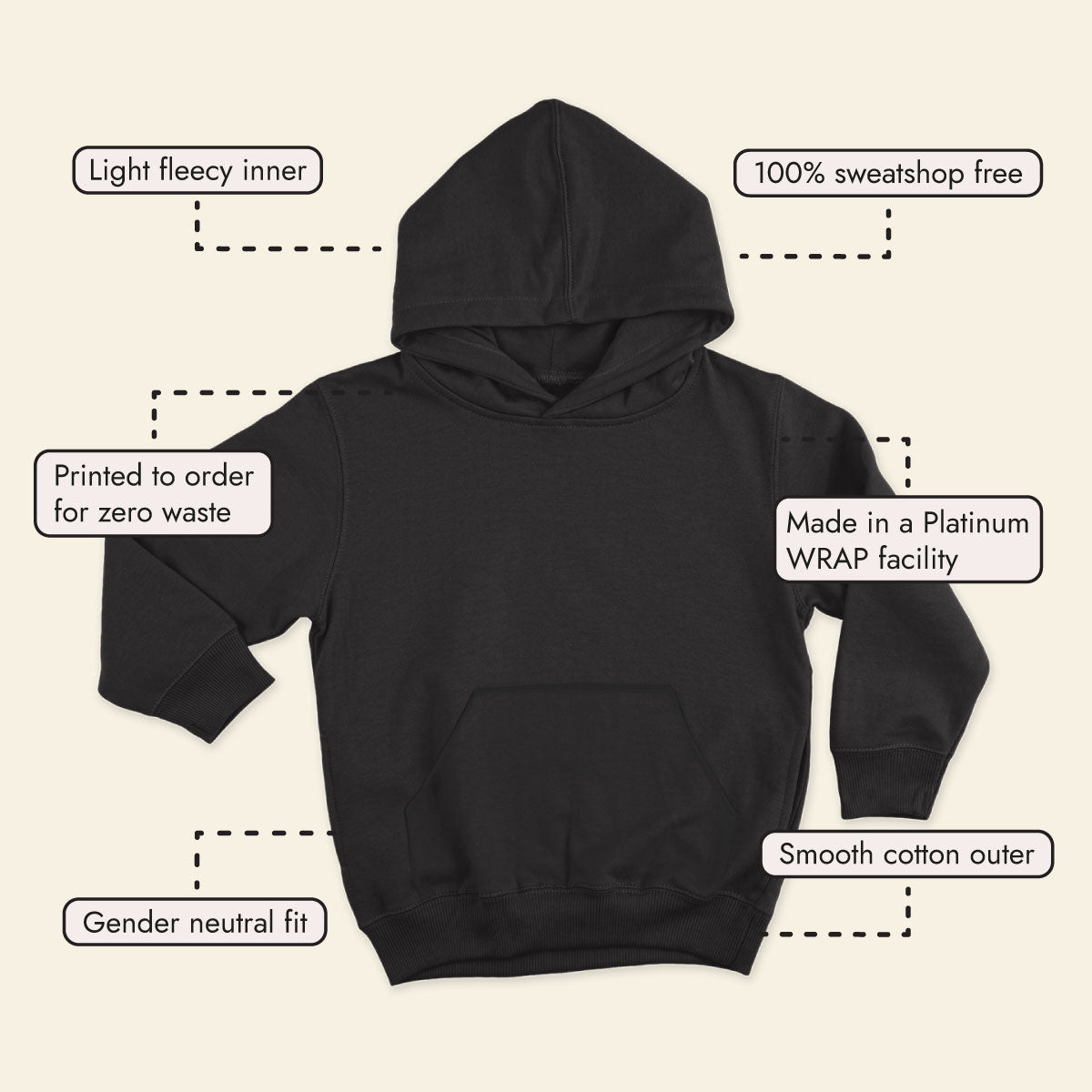 Herbivore Dinosaur Kids Hoodie (Unisex)