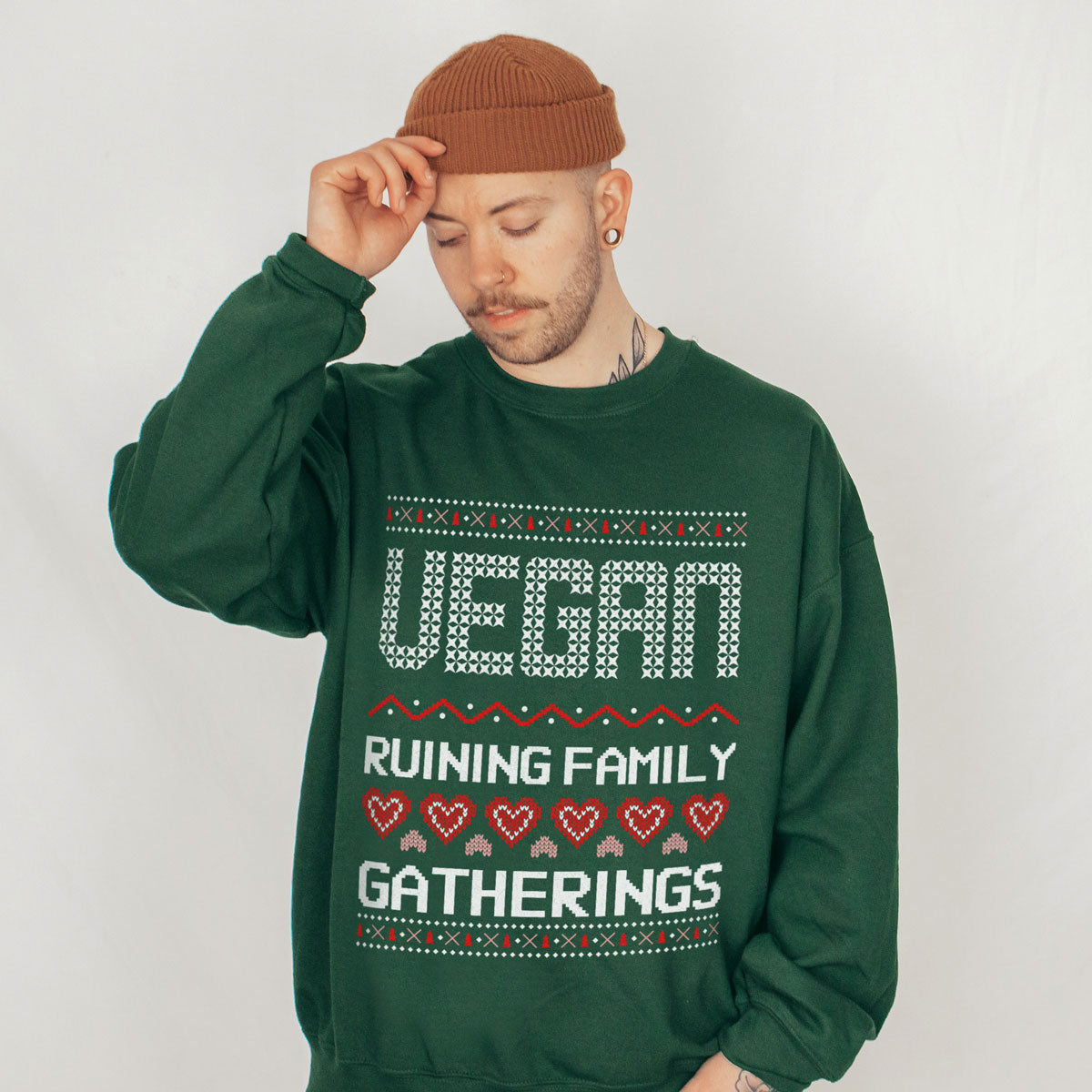 Vegan Ruining Family Gatherings Christmas Jumper (Unisex)