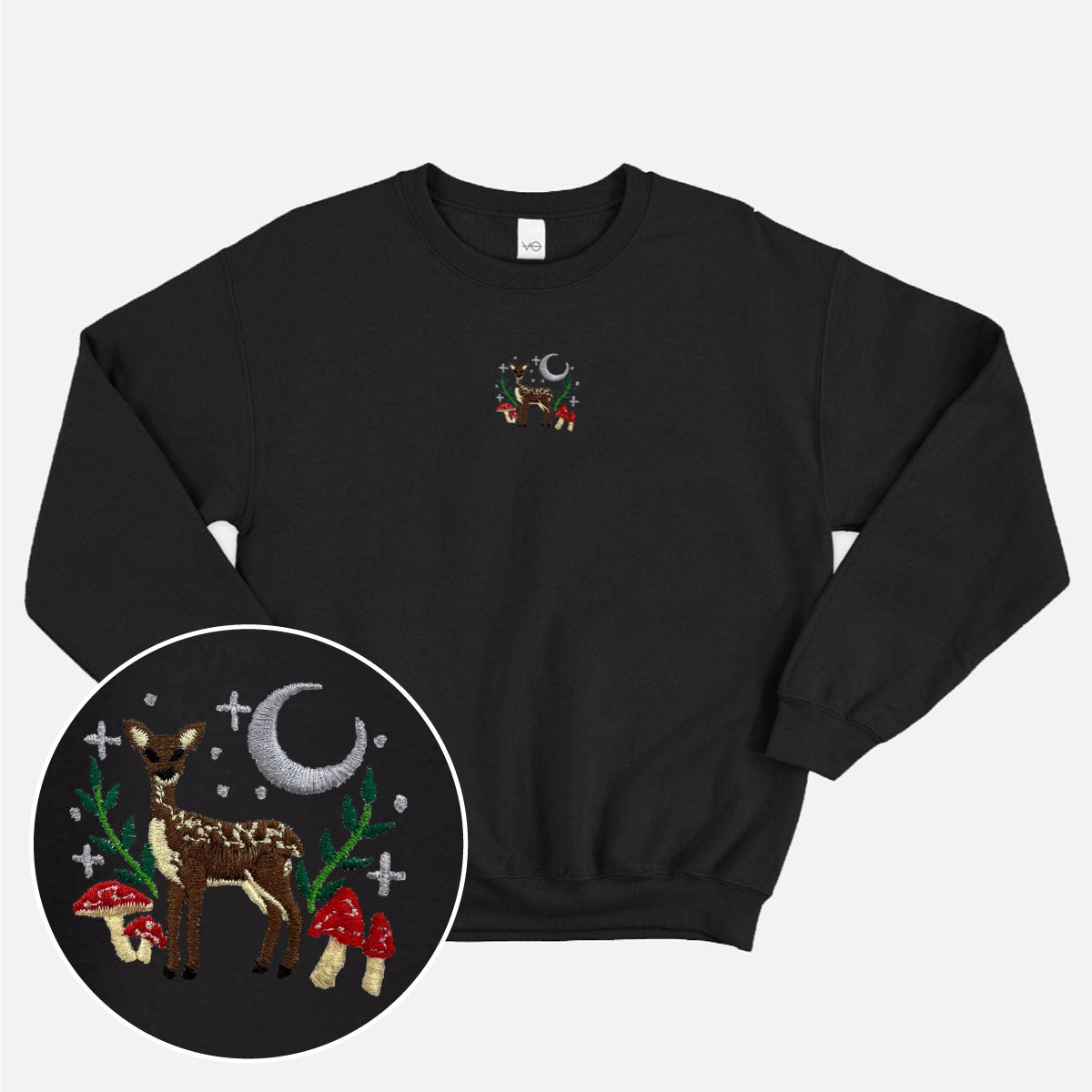 Woodland Scene Embroidered Sweatshirt
