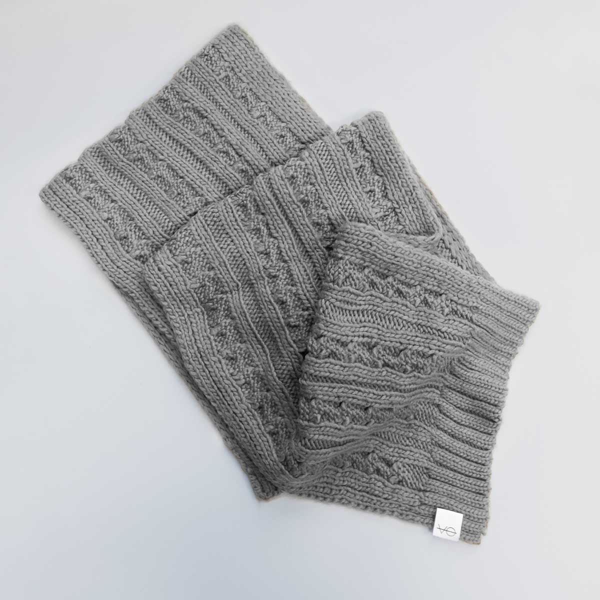Mustard No-Wool Woolly Scarf-Vegan Apparel, Vegan Accessories, Vegan Gift, Vegan Scarf, BB499-Vegan Outfitters-Grey-Vegan Outfitters