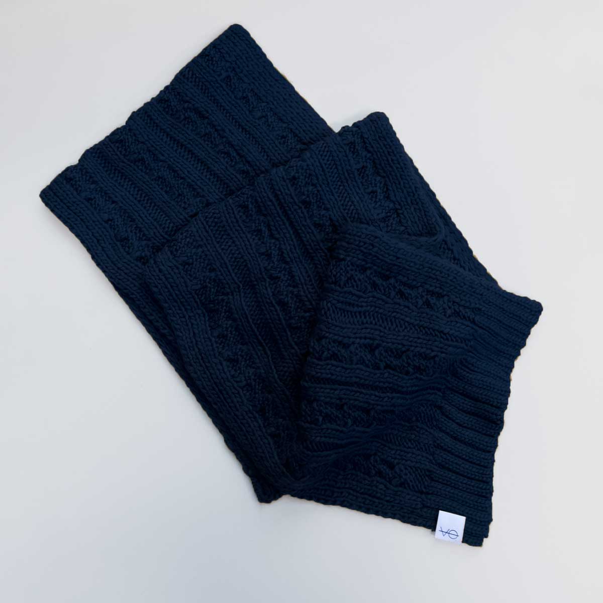 Mustard No-Wool Woolly Scarf-Vegan Apparel, Vegan Accessories, Vegan Gift, Vegan Scarf, BB499-Vegan Outfitters-Navy-Vegan Outfitters