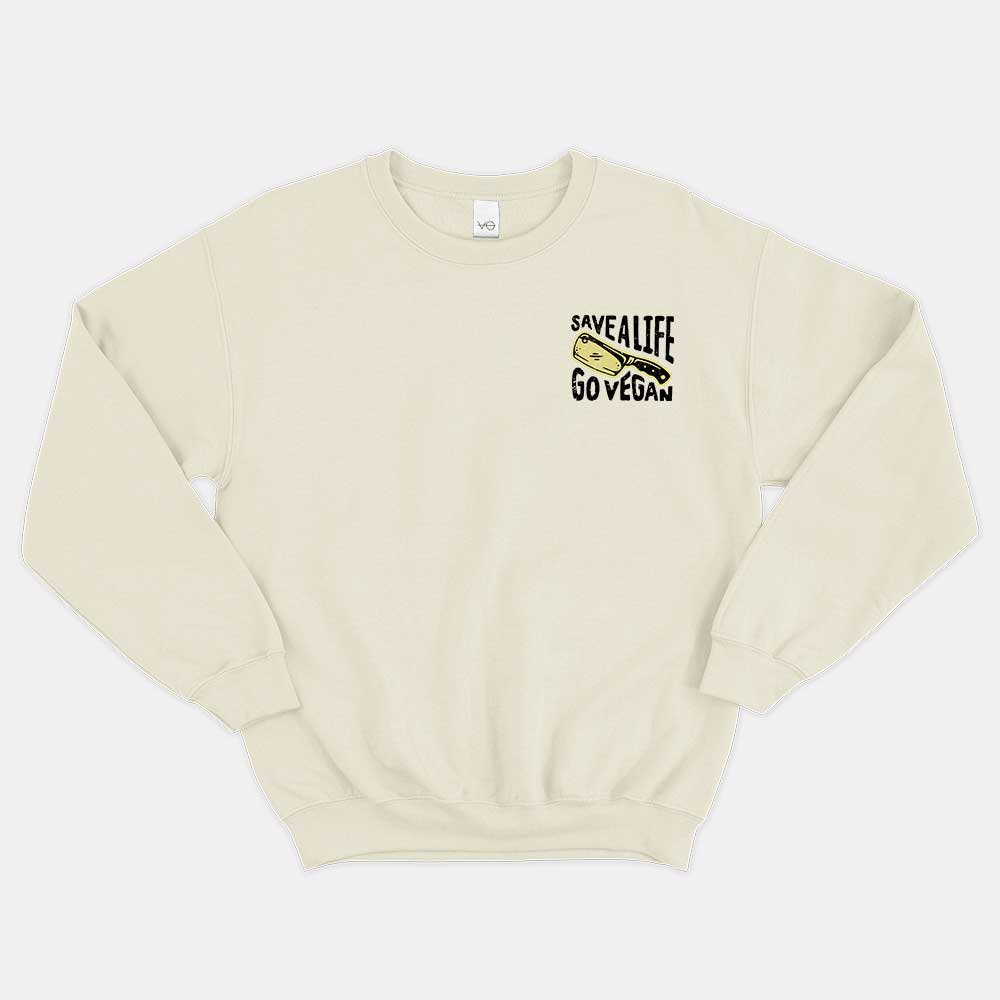Save A Life, Go Vegan Sweatshirt (Unisex)