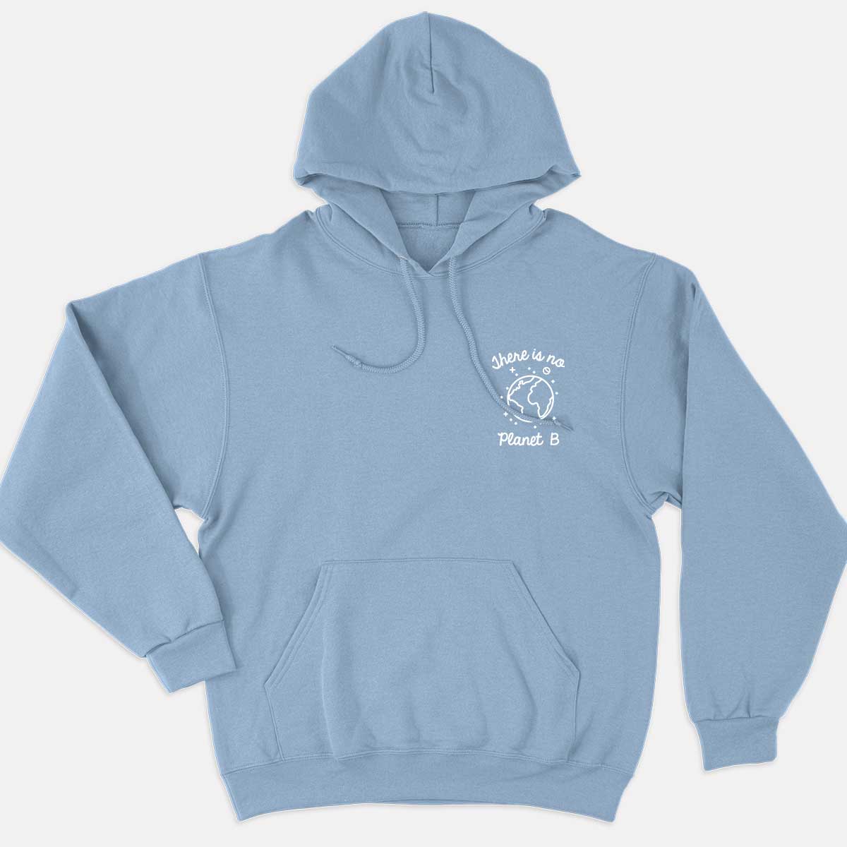 There Is No Planet B Corner Ethical Vegan Hoodie (Unisex)-Vegan Apparel, Vegan Clothing, Vegan Hoodie JH001-Vegan Outfitters-X-Small-Blue-Vegan Outfitters